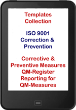 ISO 9001:2015 template collection correction and prevention